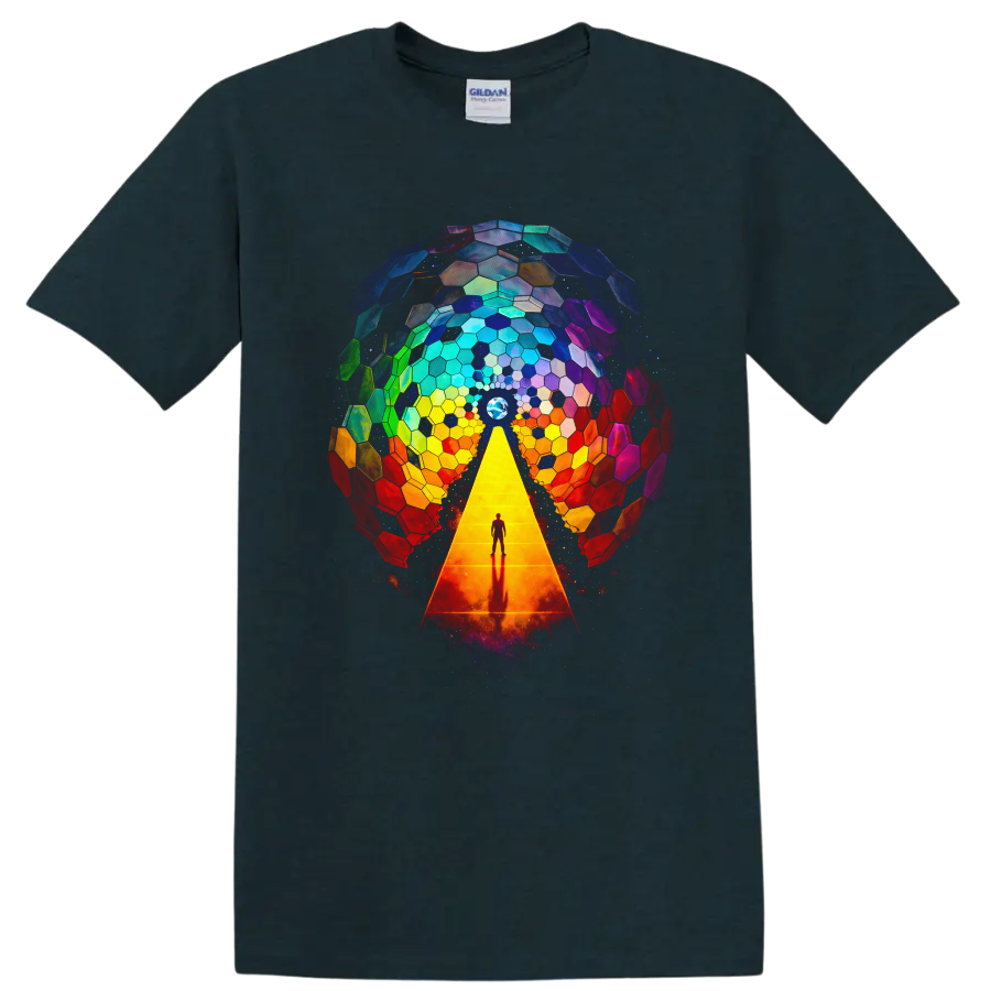 Vintage Classic Rock Album Cover Art Style T Shirt - Midnight (Green)