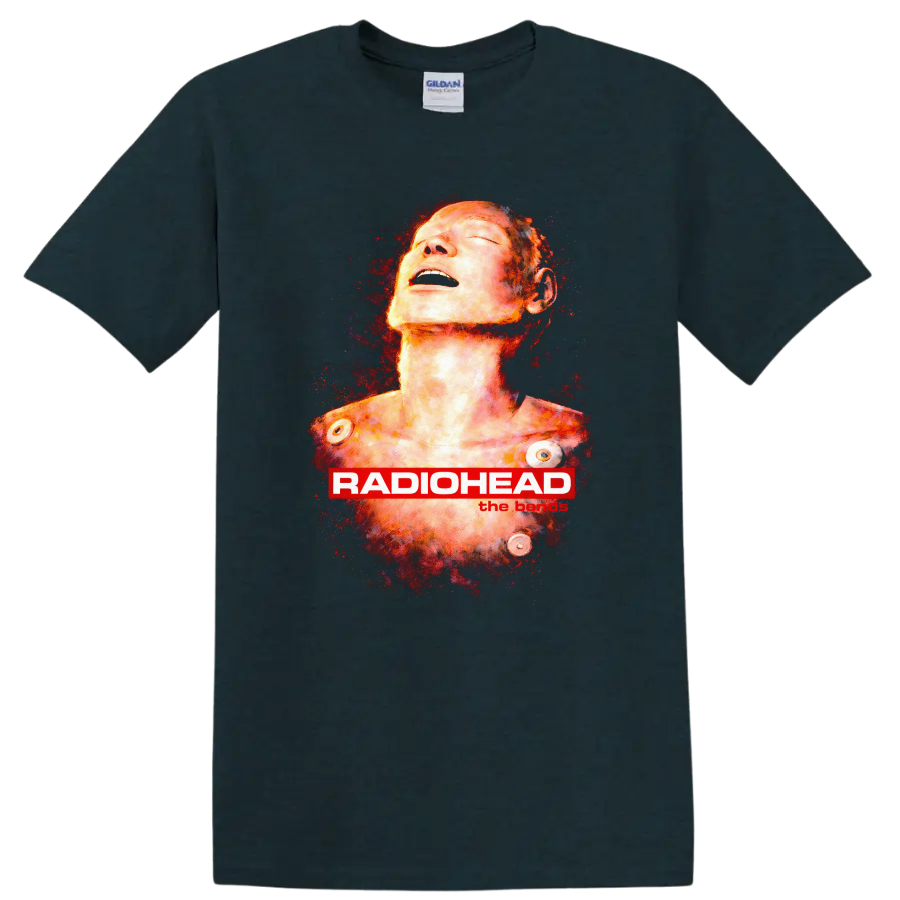 Vintage Classic Rock Album Cover Art Radiohead T Shirt - Midnight (Green)