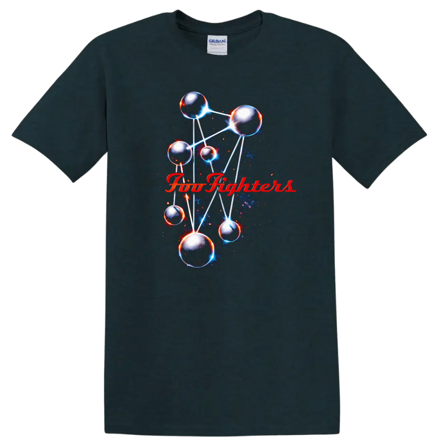 Foo Fighters Vintage Classic Rock Album Cover Art T Shirt - Midnight (Green)