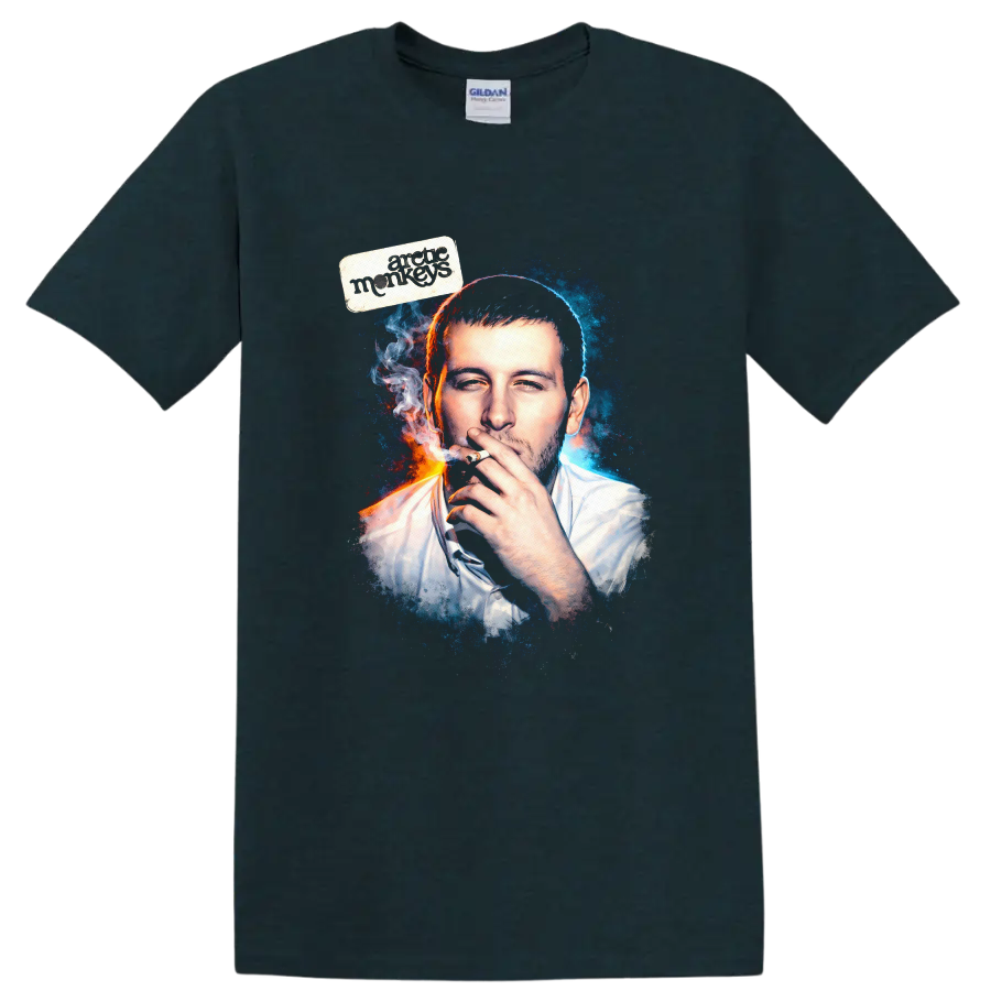 Vintage Classic Rock Album Cover Art Style T Shirt - Midnight (Green)
