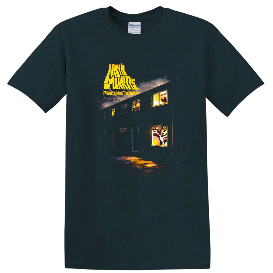 Arctic Monkeys Favourite Worst Nightmare Vintage T Shirt - Midnight (Green)