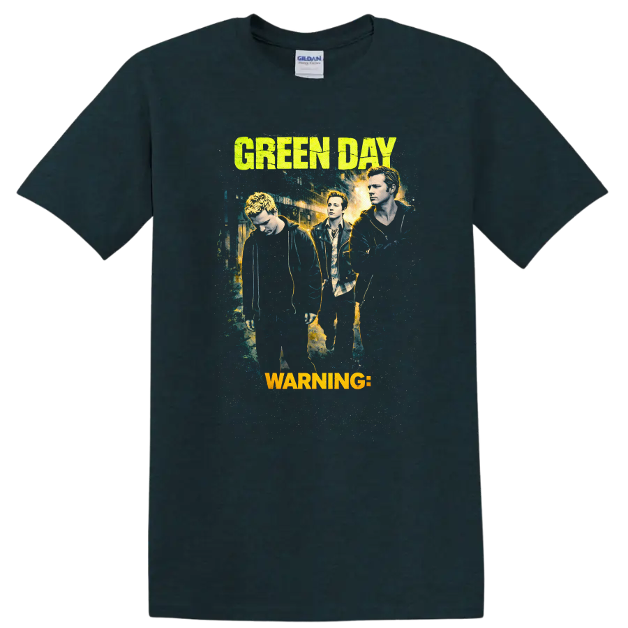 Green Day Vintage Classic Rock Album Cover Art T Shirt - Midnight (Green)