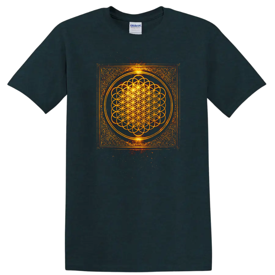 Vintage Classic Rock Album Cover Art Style T Shirt - Midnight (Green)