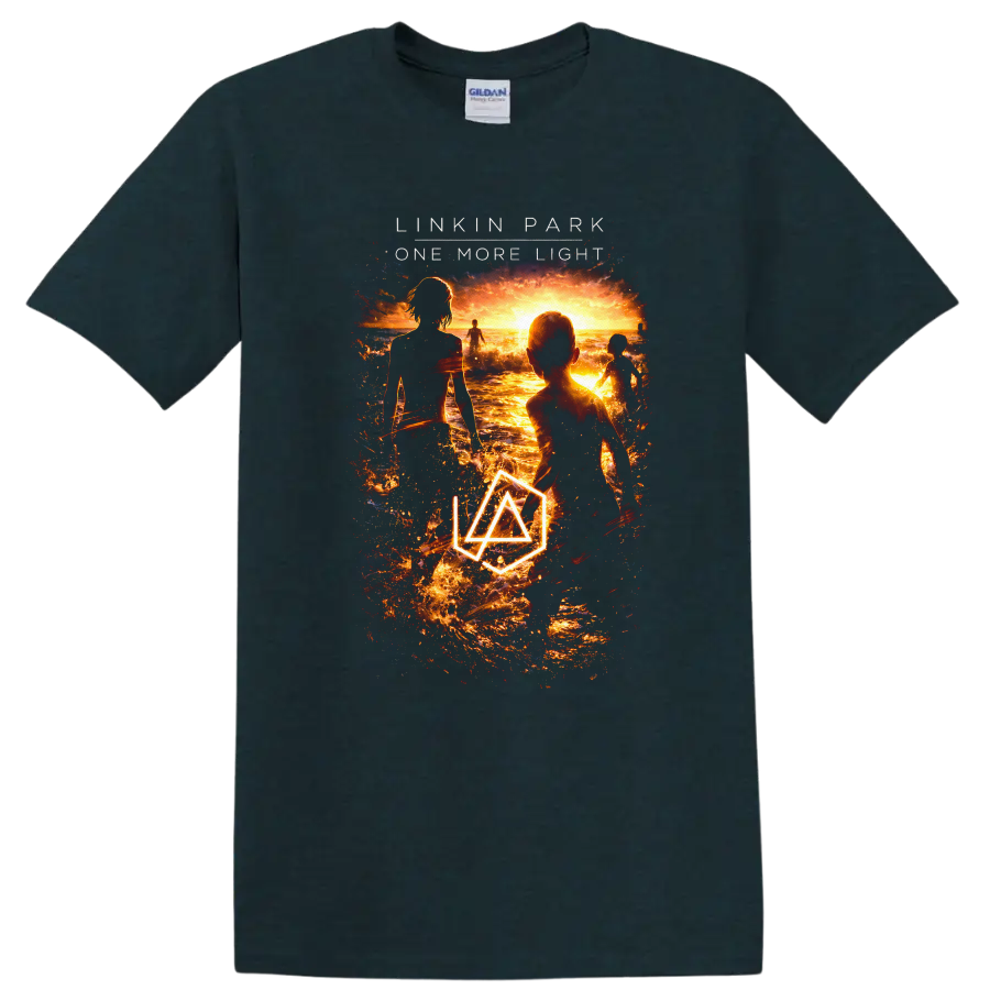Linkin Park One More Light Vintage Album Cover Art T Shirt - Midnight (Green)