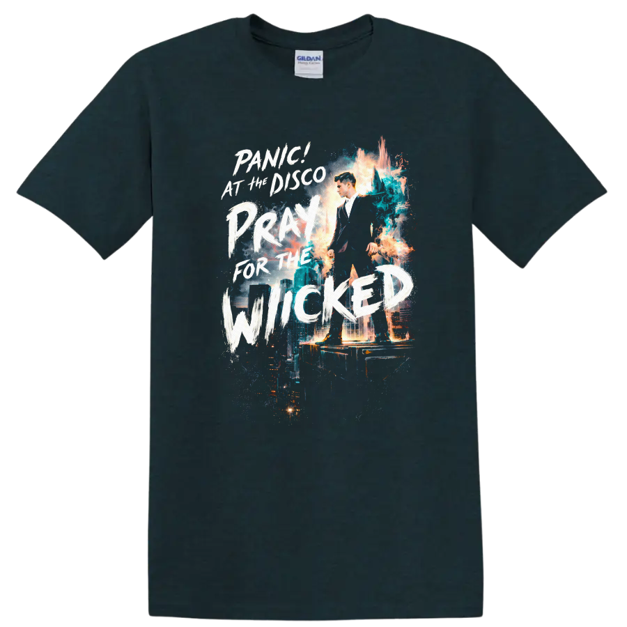Panic! At The Disco Pray For The Wicked Vintage T Shirt - Midnight (Green)
