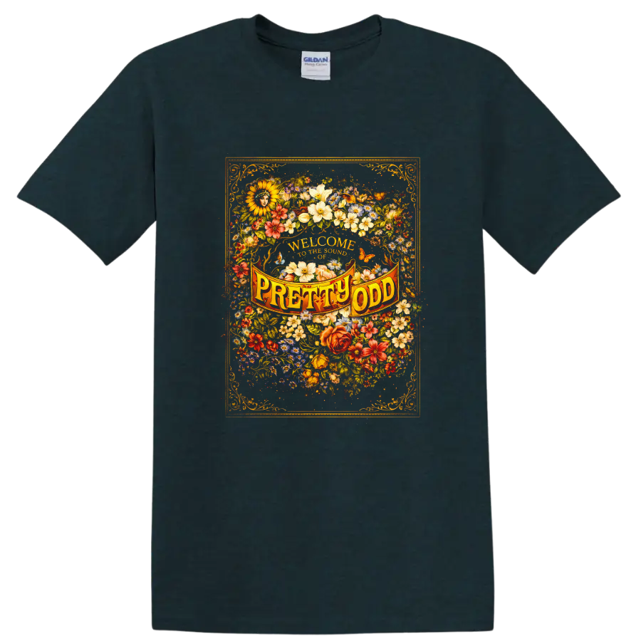 Vintage Classic Rock Album Cover Art T Shirt - Pretty Odd Design - Midnight (Green)