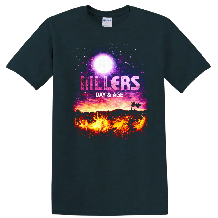 The Killers Day & Age Vintage Classic Rock Album Cover T Shirt - Midnight (Green)