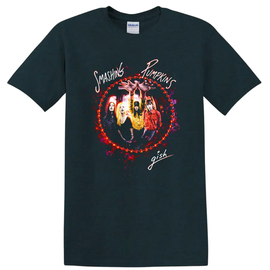 Smashing Pumpkins Vintage Classic Rock T Shirt - Midnight (Green)