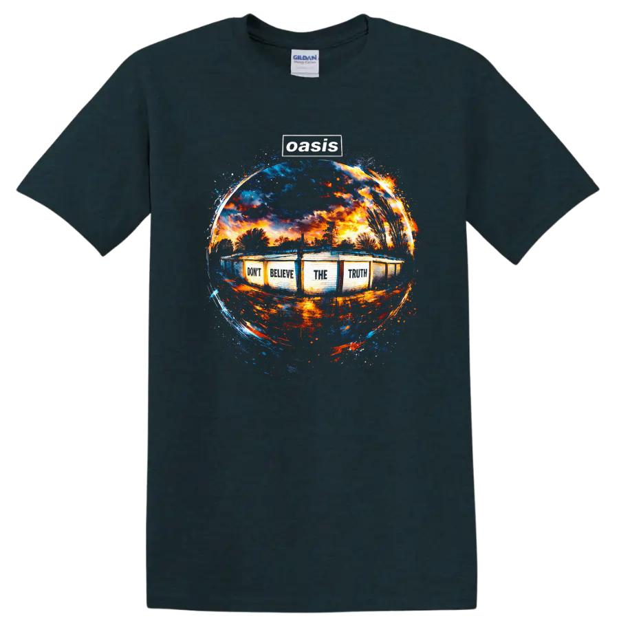 Vintage Classic Rock Album Cover Art Style T Shirt - Midnight (Green)