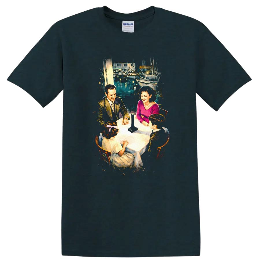 Vintage Classic Rock Album Cover Art Style T Shirt - Midnight (Green)