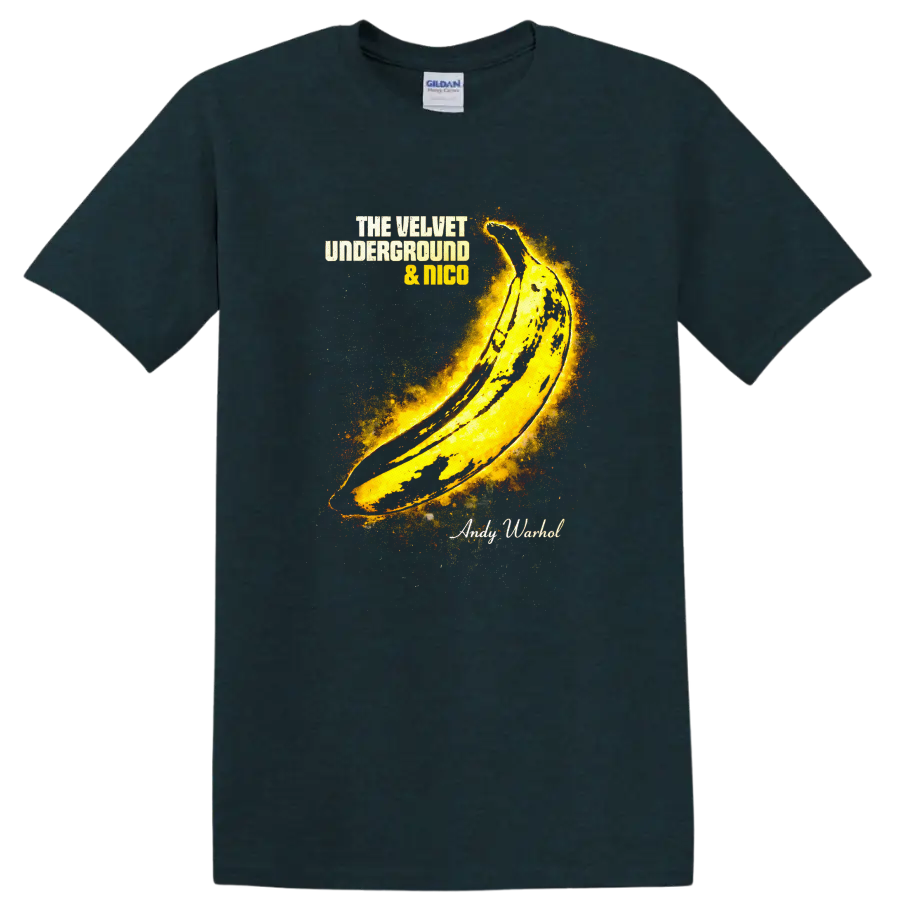 The Velvet Underground & Nico Vintage T Shirt - Classic Rock Art - Midnight (Green)