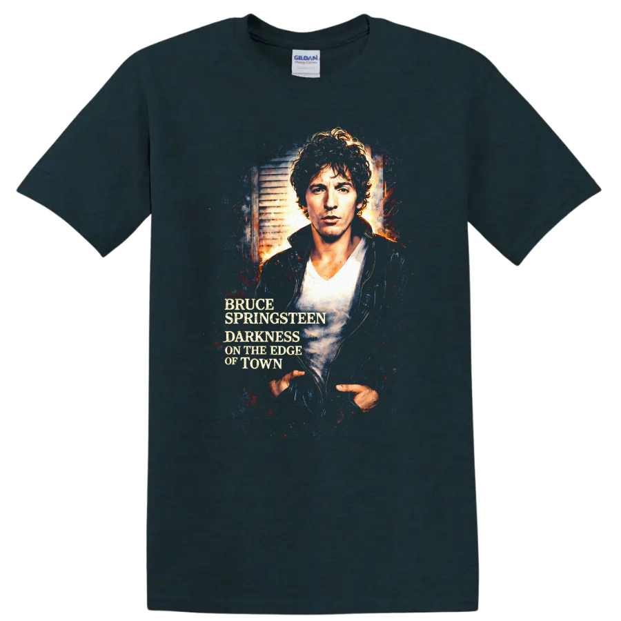 Bruce Springsteen Darkness on the Edge of Town Vintage T Shirt - Midnight (Green)