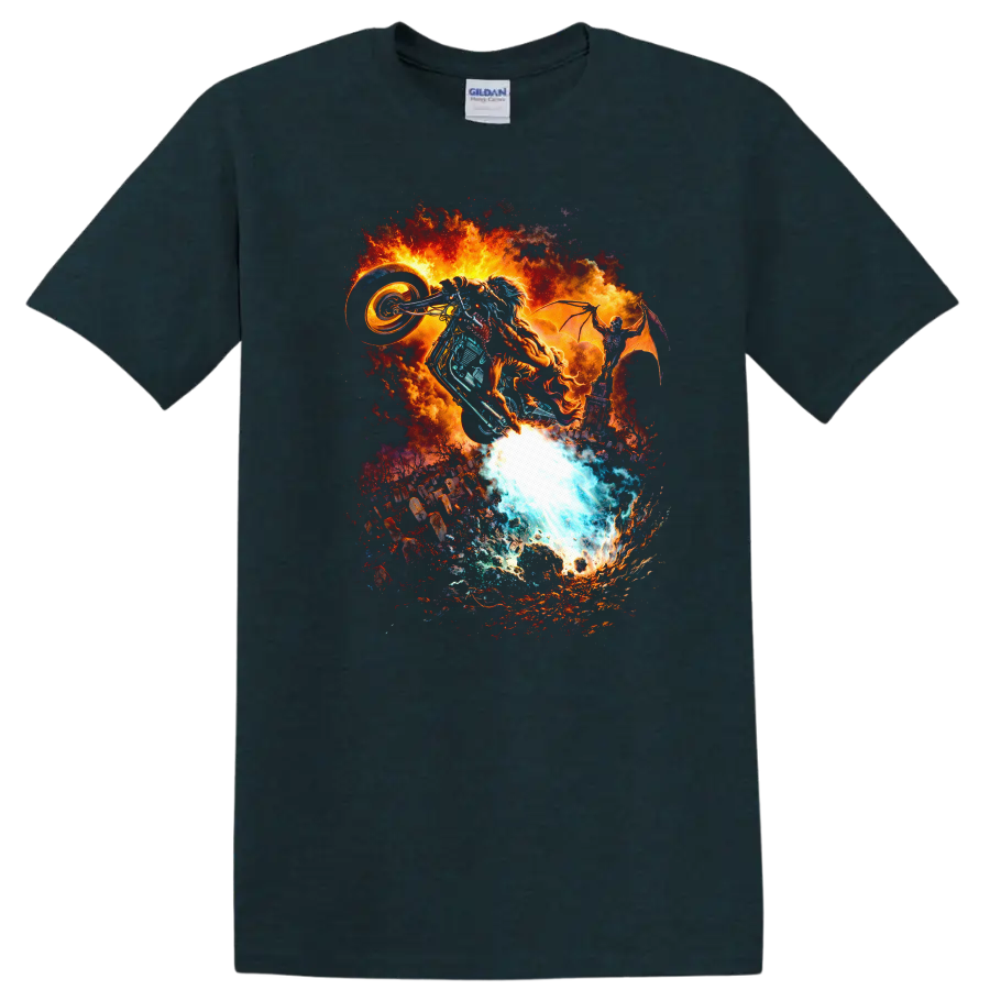 Vintage Classic Rock Album Cover Art Style T Shirt - Midnight (Green)