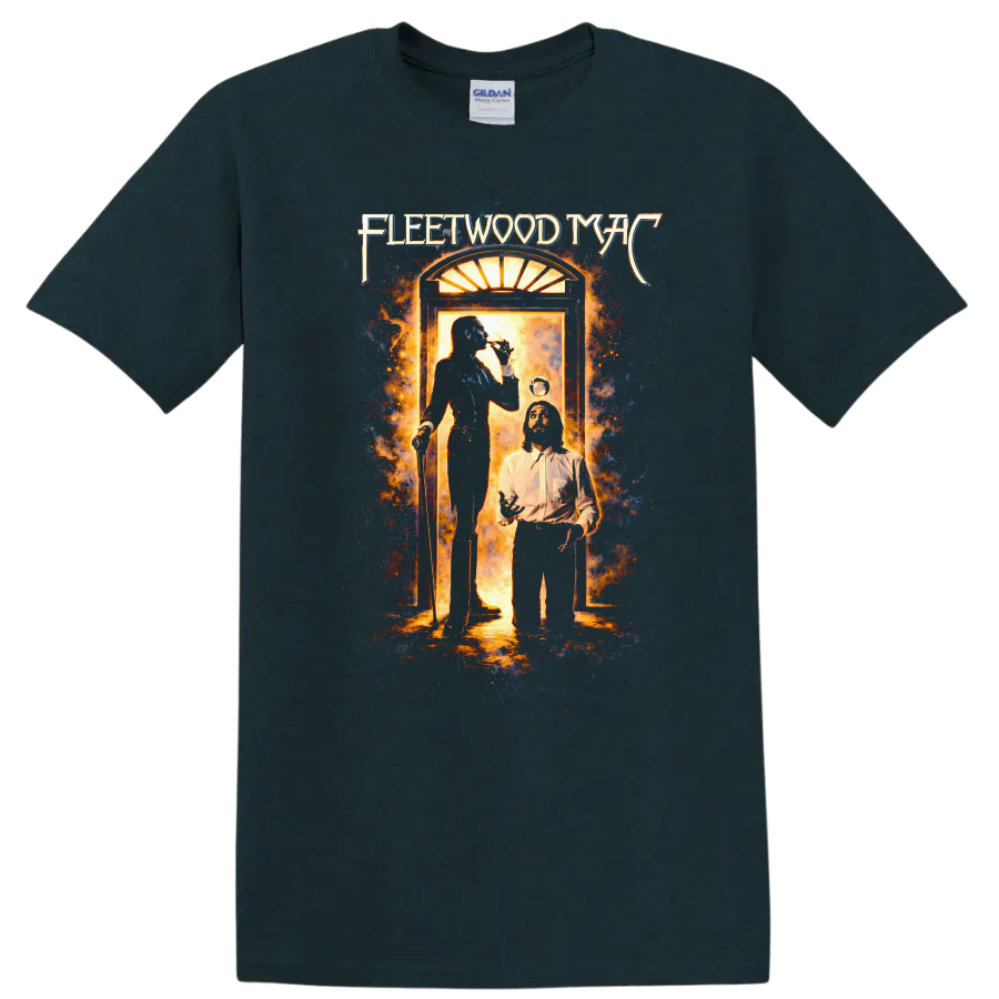 Fleetwood Mac Vintage Classic Rock Album Cover Art T Shirt - Midnight (Green)