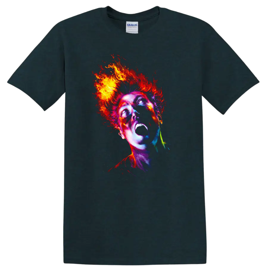 Vintage Classic Rock Album Cover Art Style T Shirt - Midnight (Green)
