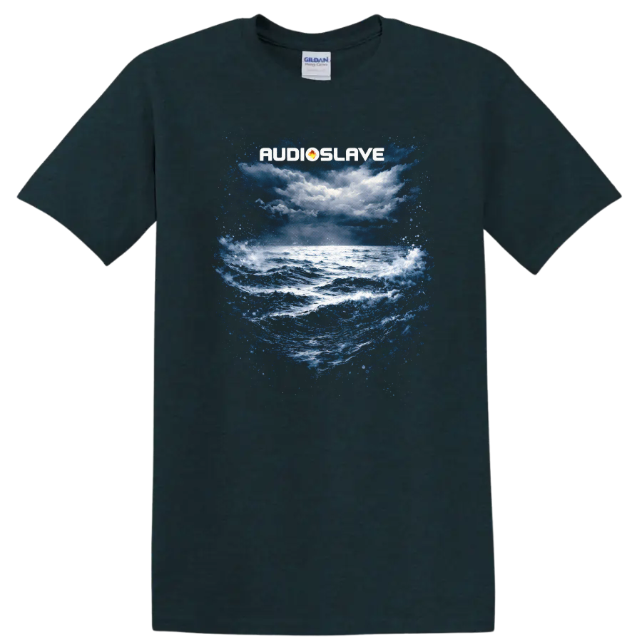 Audioslave Vintage Classic Rock Album Cover Art Style T Shirt - Midnight (Green)