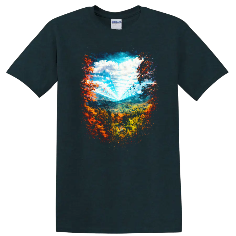 Vintage Classic Rock Album Cover Art Style T Shirt - Midnight (Green)