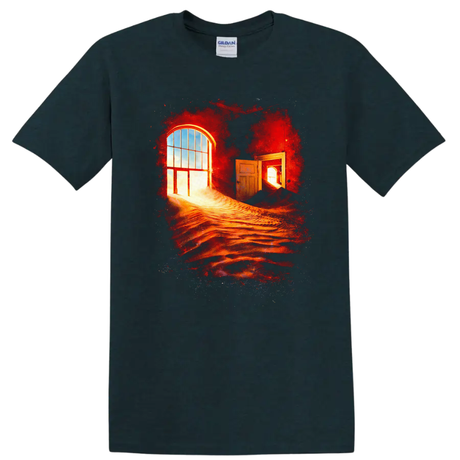 Vintage Classic Rock Album Cover Art Style T Shirt - Midnight (Green)