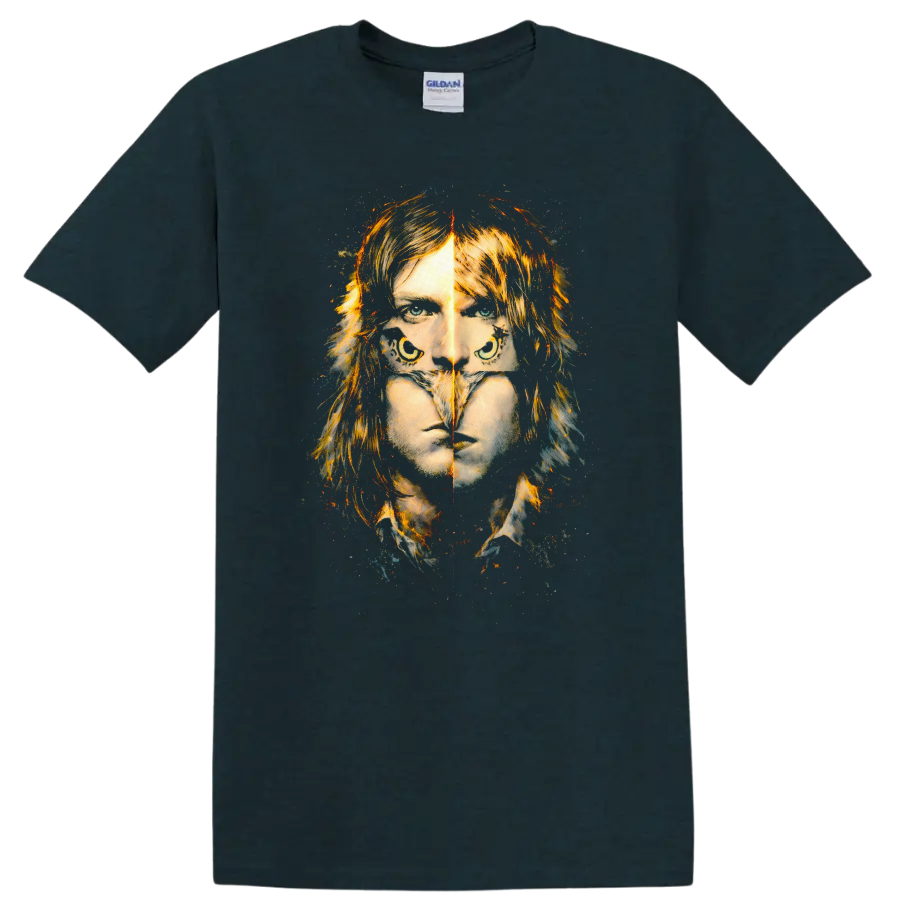 Vintage Classic Rock Album Cover Art Style T Shirt - Midnight (Green)