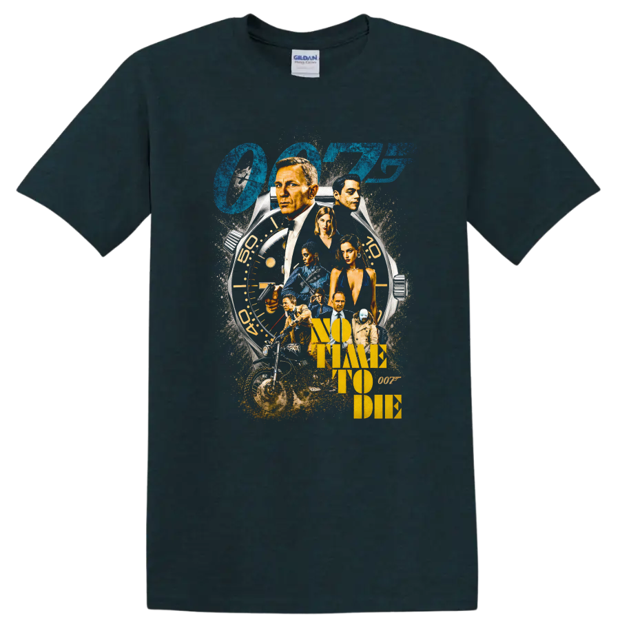 Vintage Cult Movie Character Portrait Style T Shirt on a Midnight (Green) T Shirt