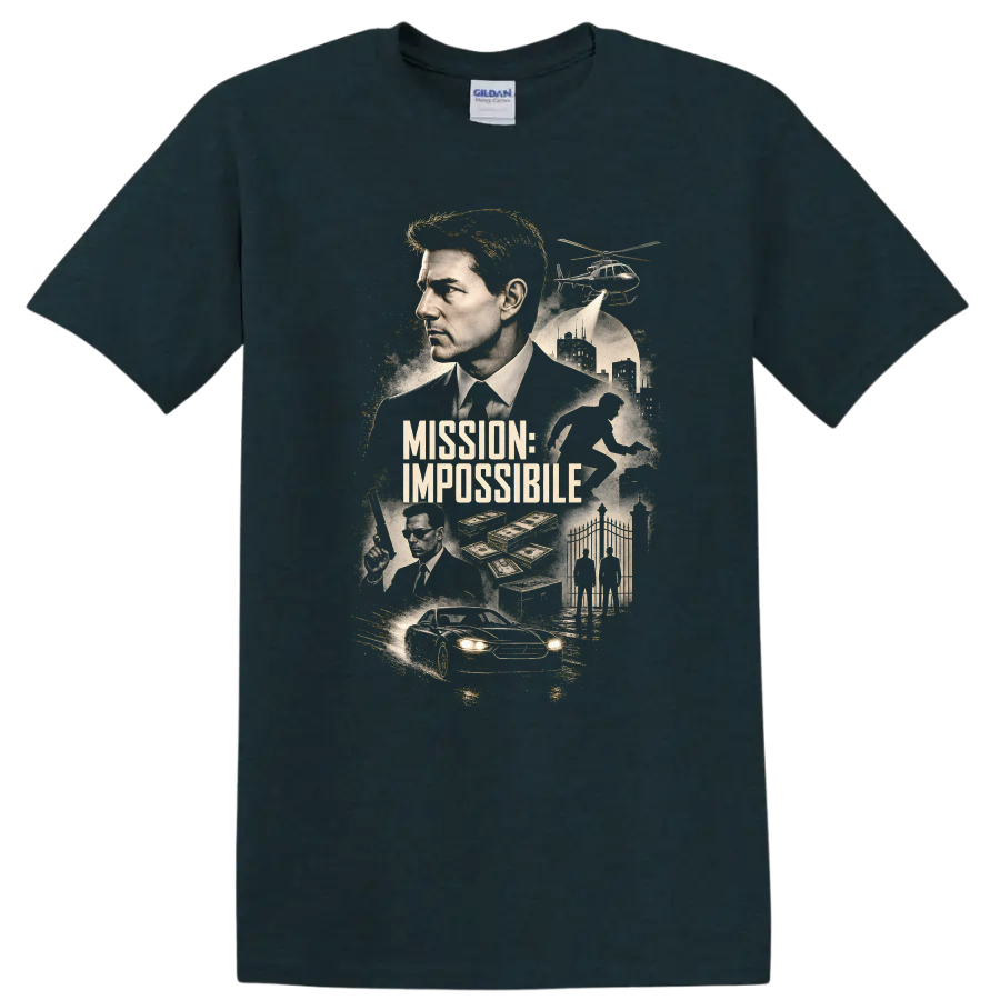 Vintage Cult Movie Character Portrait T Shirt on a Midnight (Green) T Shirt