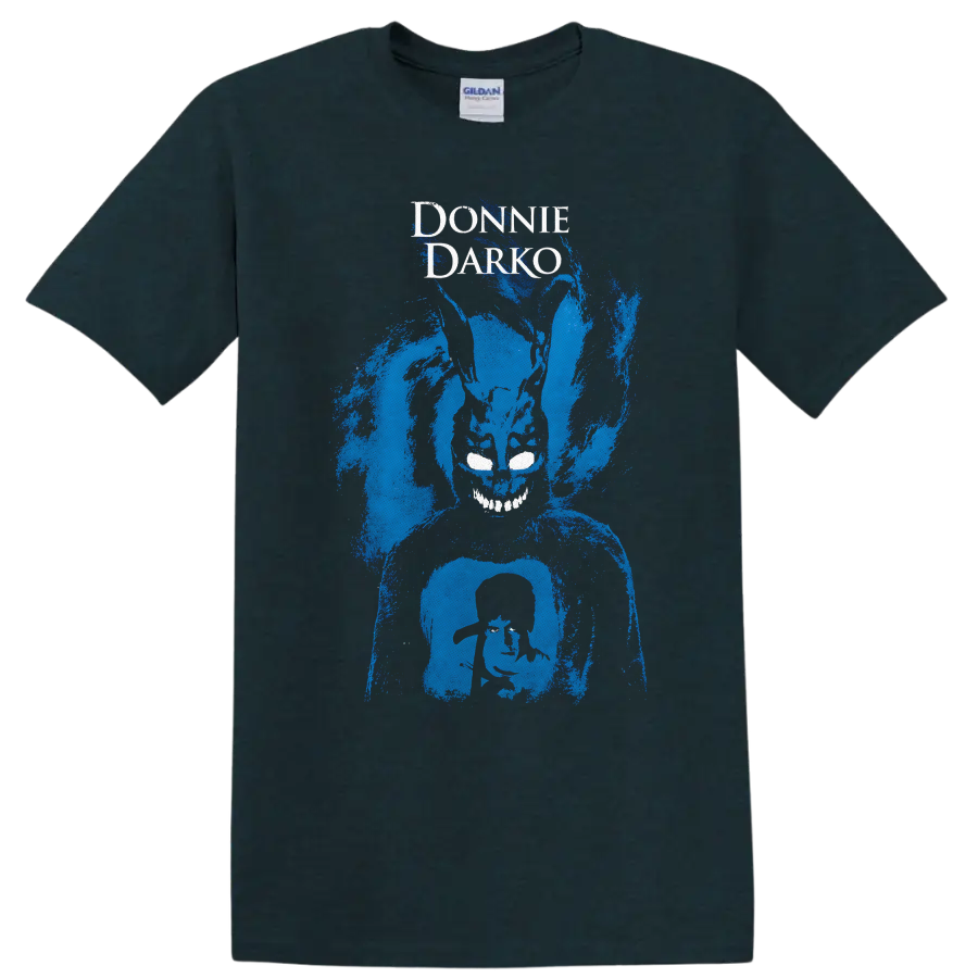 Donnie Darko Vintage Cult Movie Character T Shirt on a Midnight (Green) T Shirt