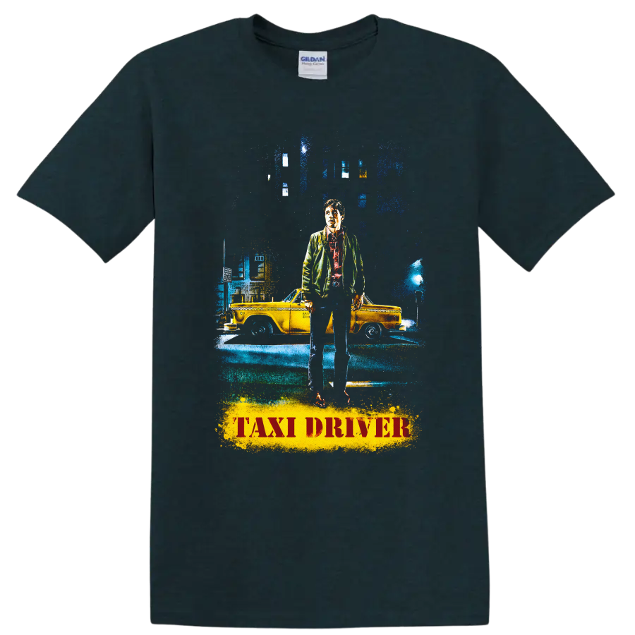 Vintage Cult Movie Character Portrait T Shirt on a Midnight (Green) T Shirt