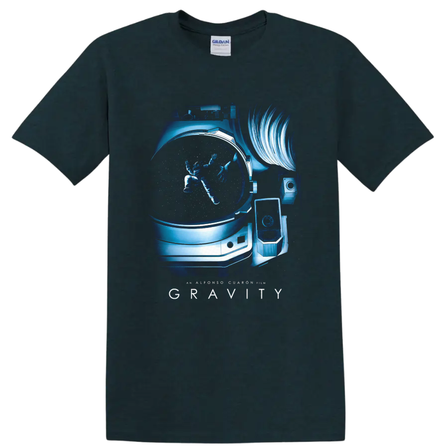 Gravity Vintage Cult Movie T Shirt on a Midnight (Green) T Shirt