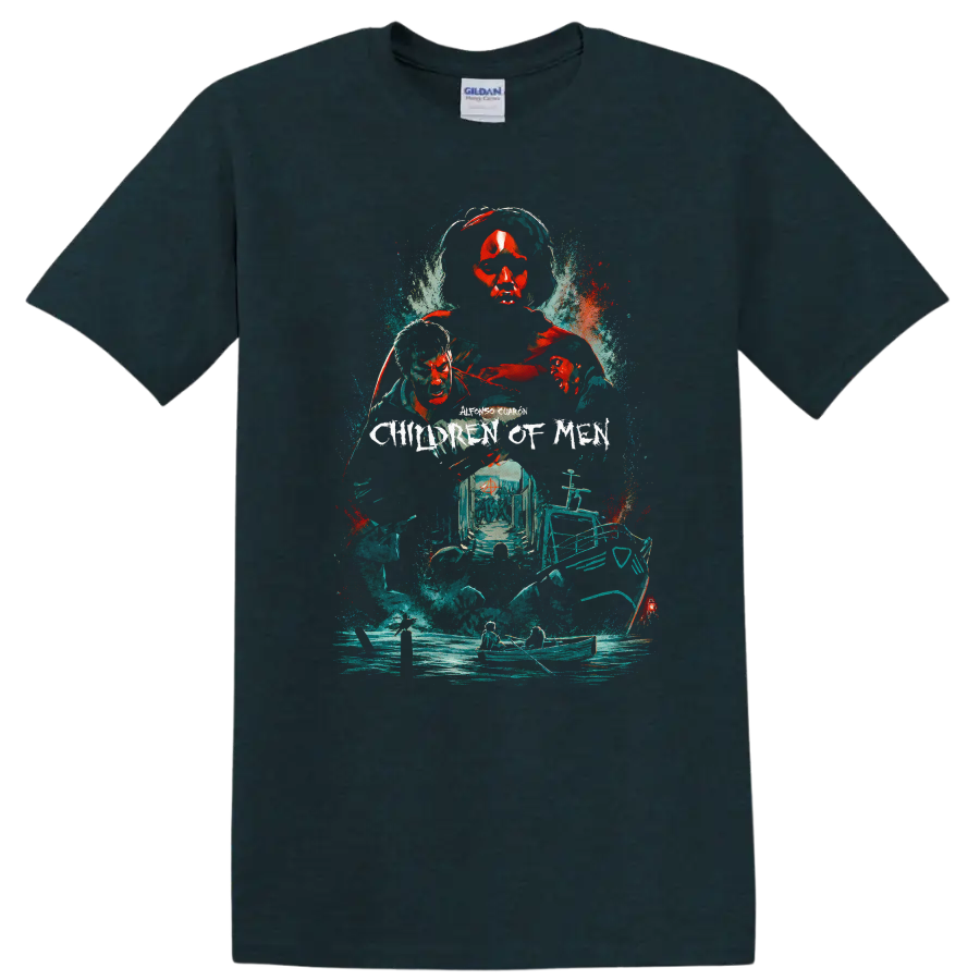 Vintage Cult Movie Character Portrait T Shirt on a Midnight (Green) T Shirt