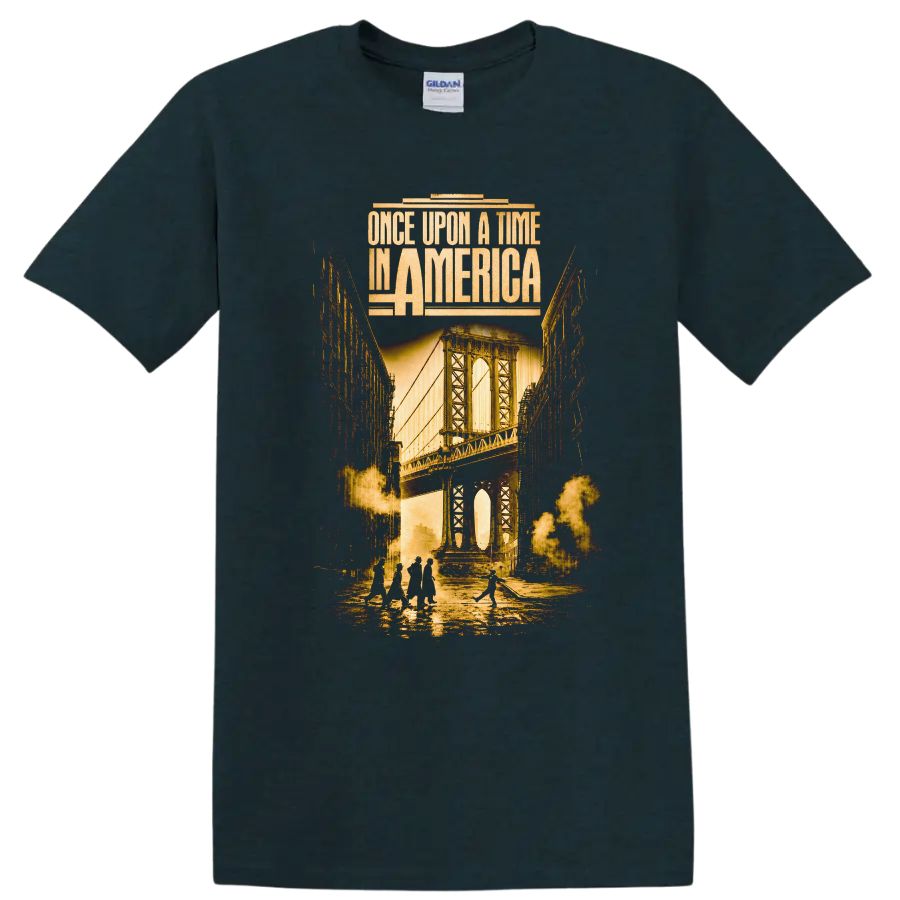 Once Upon a Time in America Vintage Style T Shirt Retro Movie Tee - Midnight (Green)