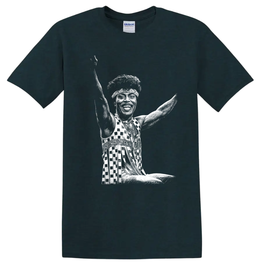 Little Richard Rock Legends Silhouette T Shirt - Midnight (Green)