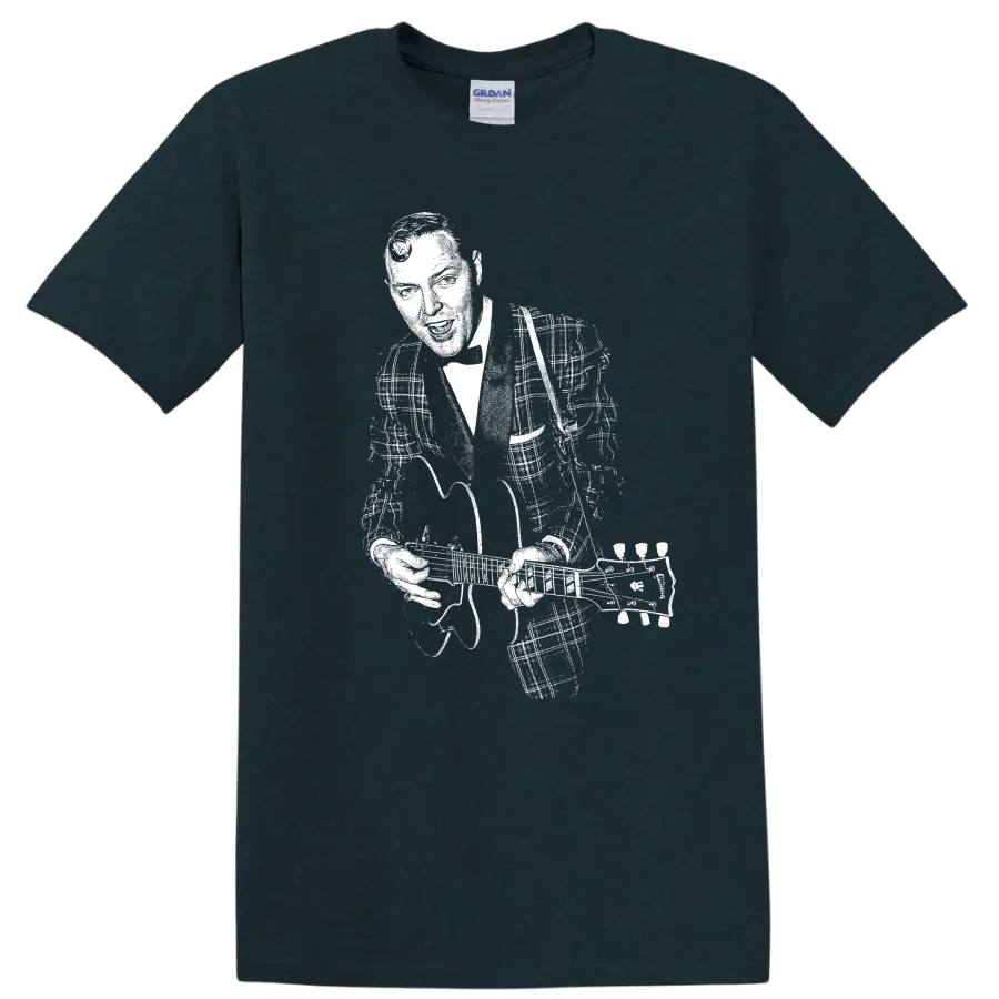 Bill Haley & His Comets Rock Legends T Shirt Classic Music Tribute - Midnight (Green)