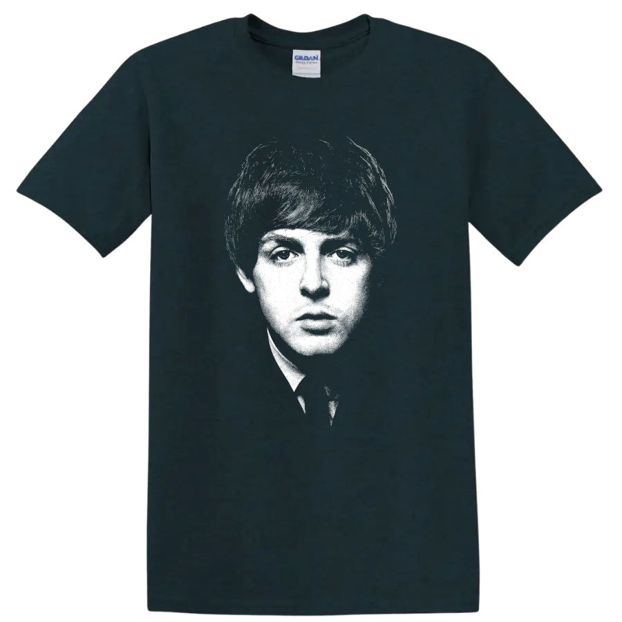 Paul McCartney The Beatles Rock Legends Portrait T Shirt - Midnight (Green)
