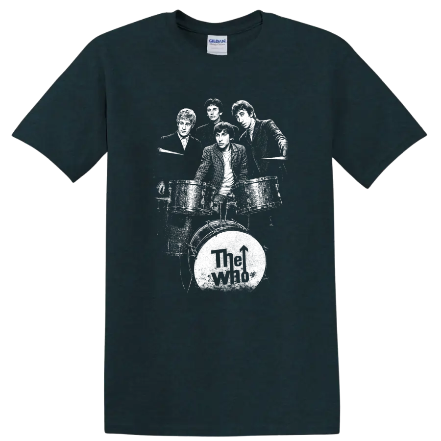 The Who Rock Legends Band Logo T Shirt for Classic Music Fans - Midnight (Green)