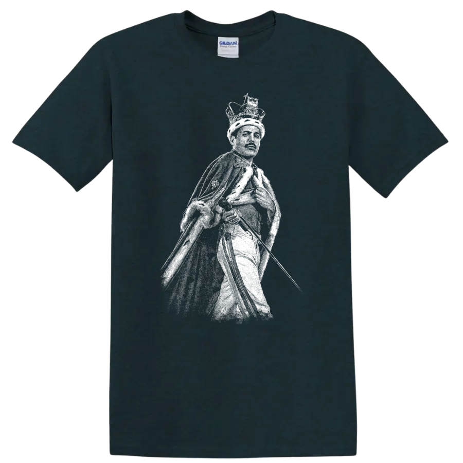 Freddie Mercury Queen Rock Legends Silhouette T Shirt - Midnight (Green)