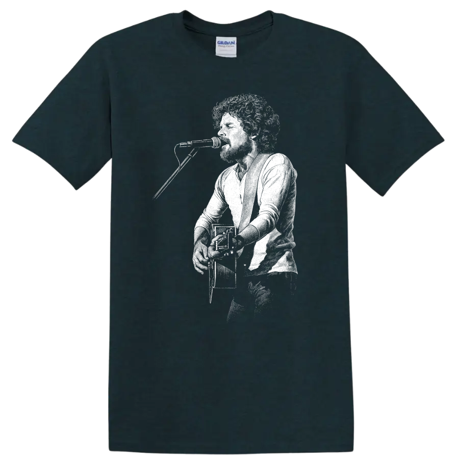 Don Henley Eagles Rock Legends Portrait T Shirt for Classic Music Fans - Midnight (Green)