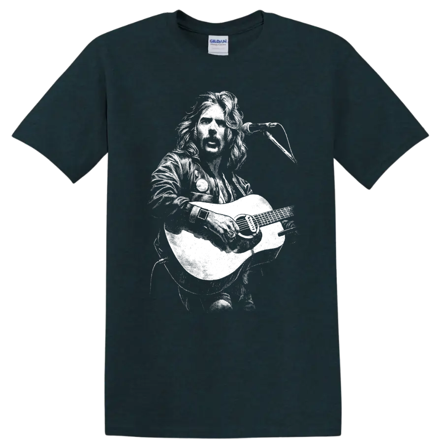 Glenn Frey Eagles Rock Legends Tribute T Shirt Classic Music Fan Tee - Midnight (Green)
