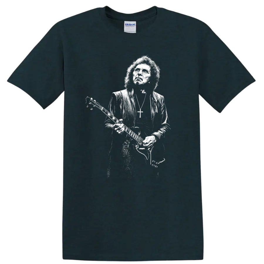 Tony Iommi Black Sabbath Rock Legends Graphic T Shirt - Midnight (Green)