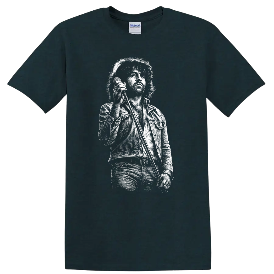 Ian Gillan Deep Purple Rock Legends T Shirt for Classic Rock Fans - Midnight (Green)