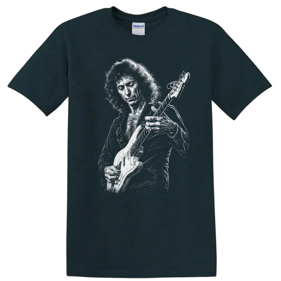 Ritchie Blackmore Deep Purple Rainbow Rock Legends T Shirt - Midnight (Green)