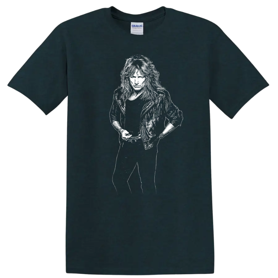 Rock Legends David Coverdale Whitesnake Deep Purple Tribute T Shirt - Midnight (Green)