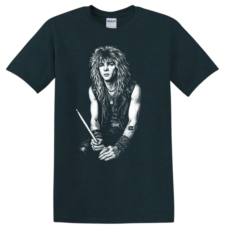 Duff McKagan Guns N Roses Rock Legends Guitar T Shirt - Midnight (Green)