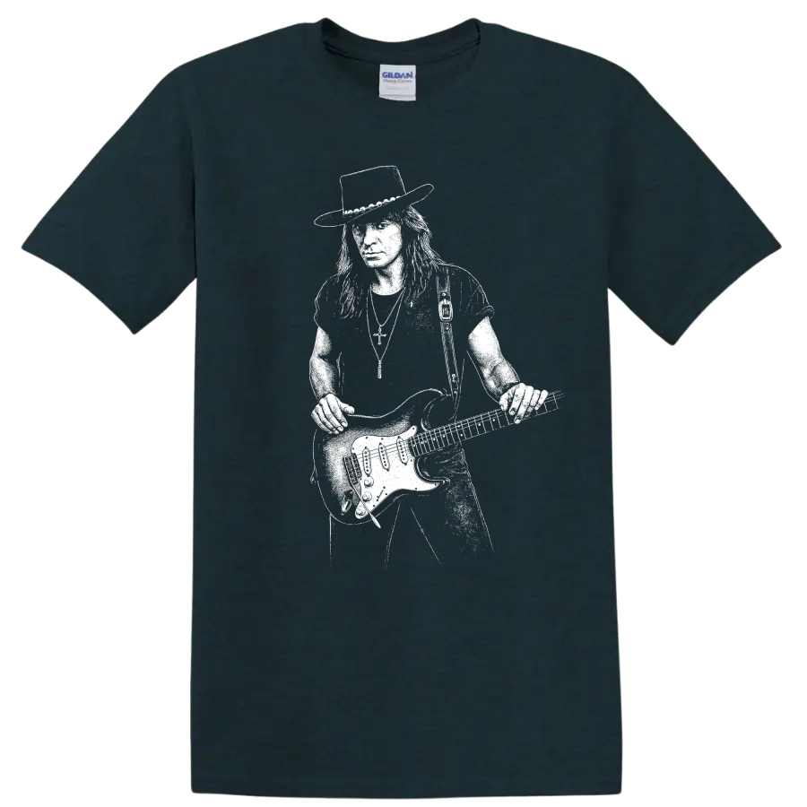 Richie Sambora Bon Jovi Rock Legends Silhouette T Shirt - Midnight (Green)