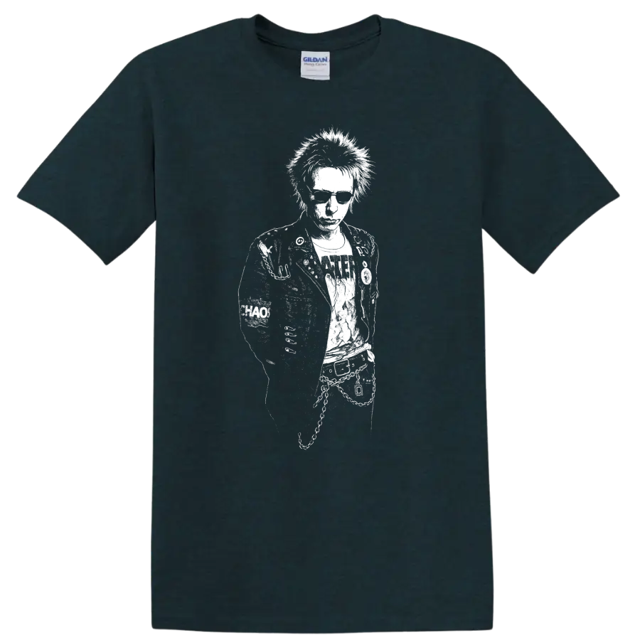 Johnny Rotten Sex Pistols Rock Legends T Shirt Punk Music Graphic - Midnight (Green)