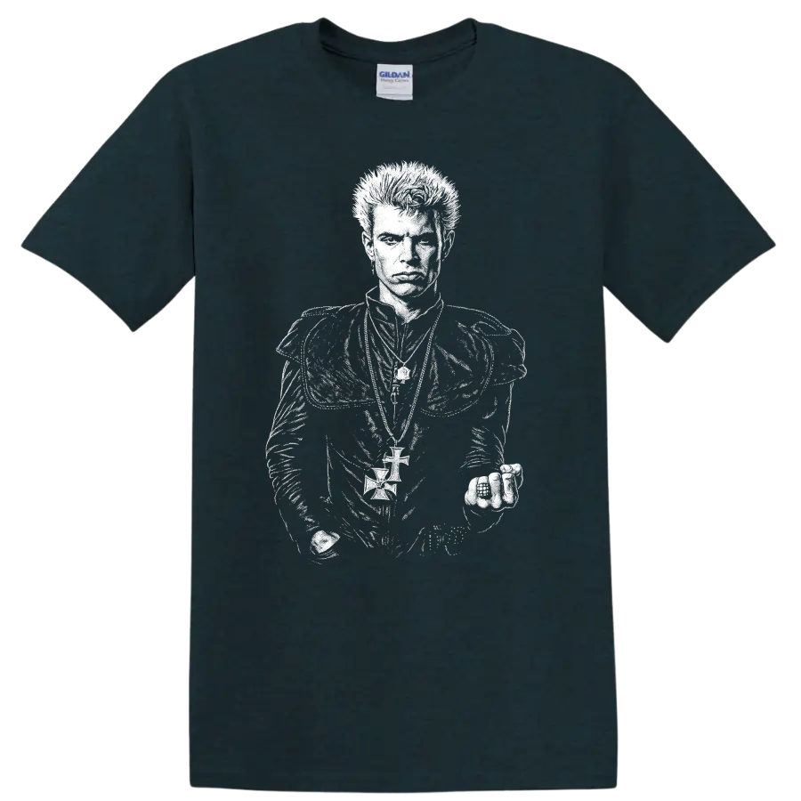 Billy Idol Rock Legends Graphic T Shirt for Classic Music Fans - Midnight (Green)