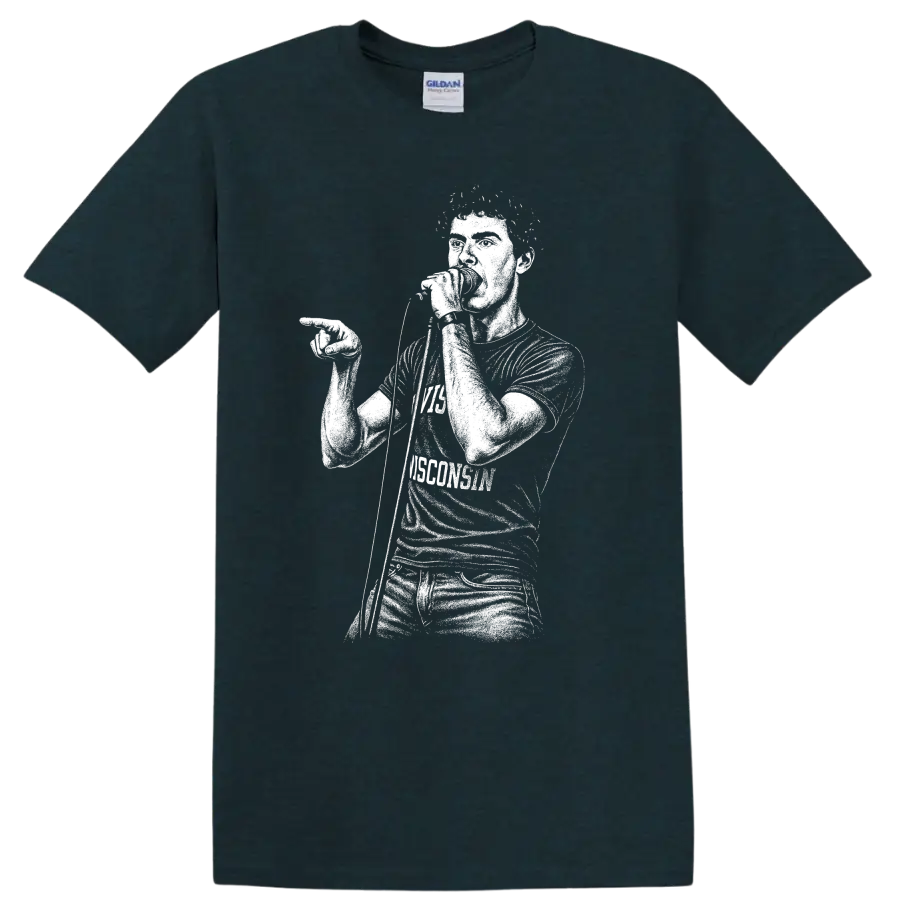 Ian Curtis Joy Division Rock Legends Tribute T Shirt Unisex Music Fan - Midnight (Green)