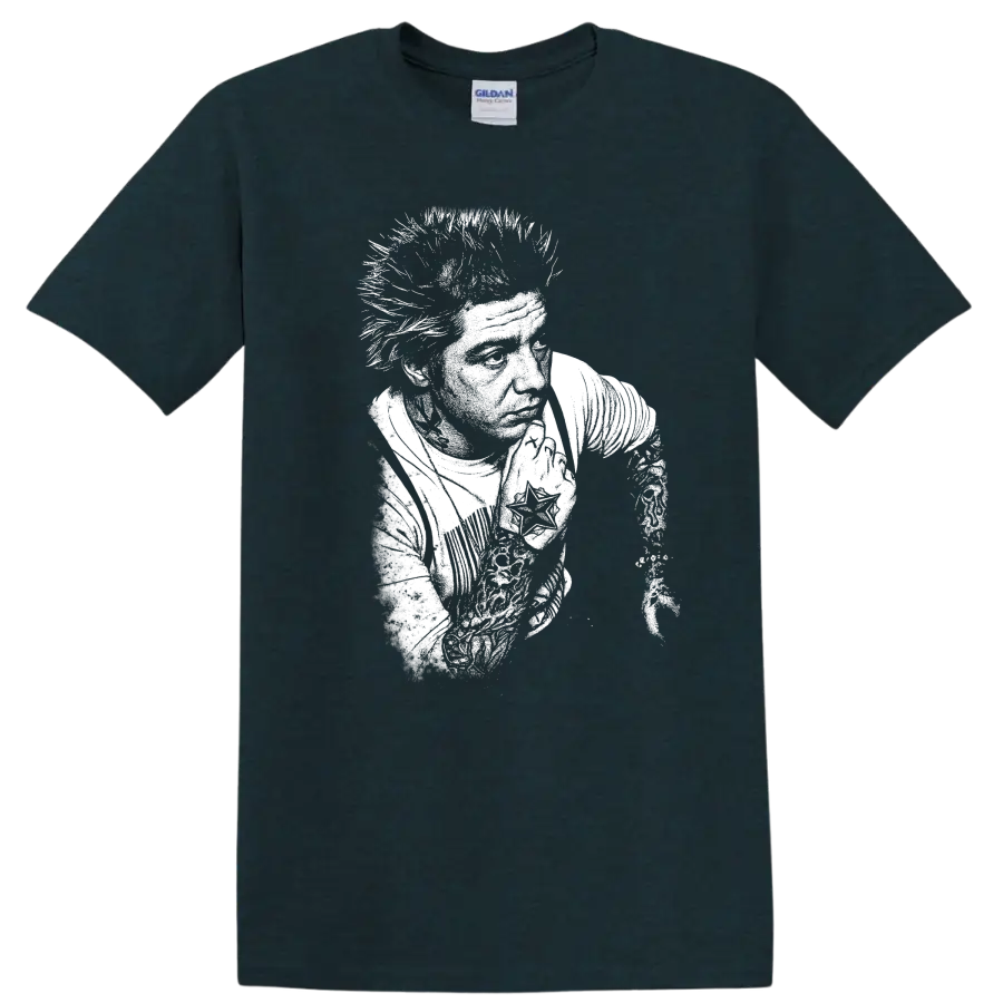Lars Frederiksen Rancid Rock Legends Portrait T Shirt - Midnight (Green)