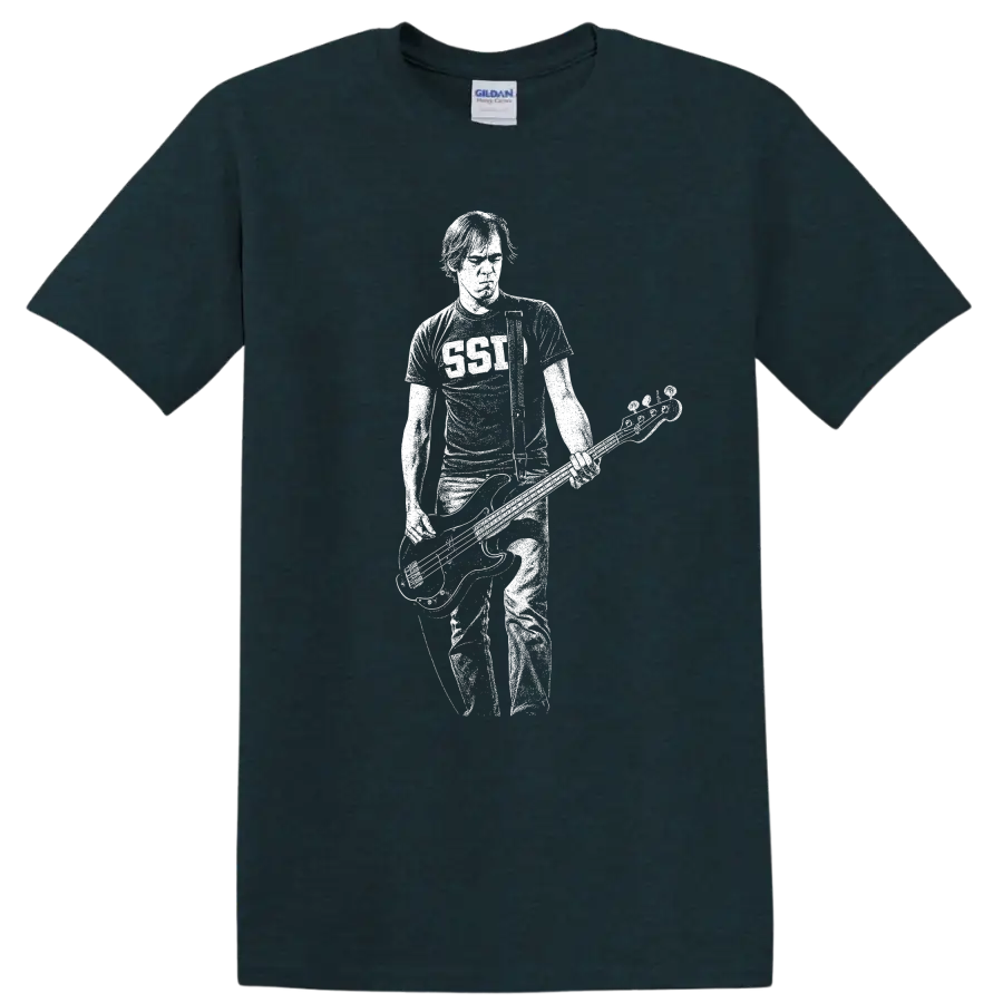 Krist Novoselic Nirvana Rock Legends Silhouette T Shirt - Midnight (Green)