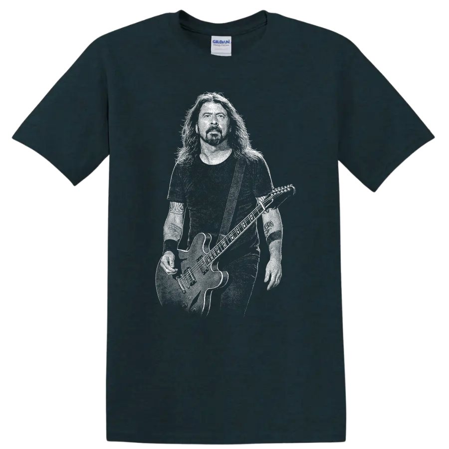 Dave Grohl Foo Fighters Rock Legends Tribute T Shirt - Midnight (Green)