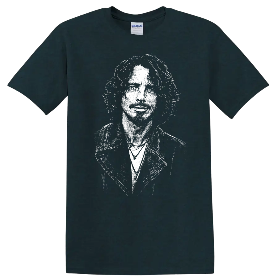 Chris Cornell Soundgarden Rock Legends Tribute T Shirt for Fans - Midnight (Green)